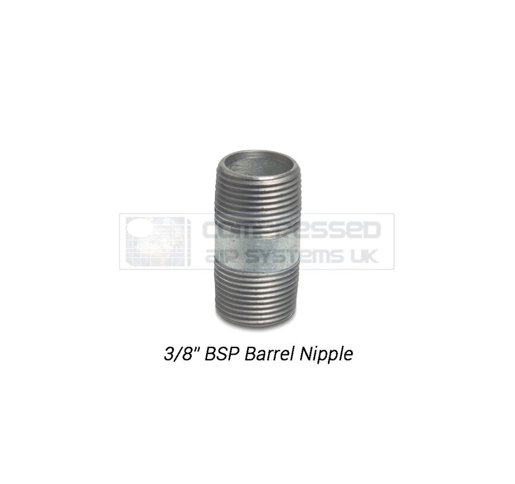 3/8" BSP Galvanized Barrel Nipple