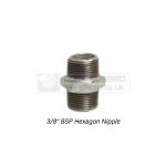 3/8" BSP Galvanized Hexagon Nipple