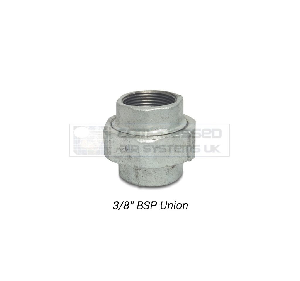 3/8" BSP Galvanized Union