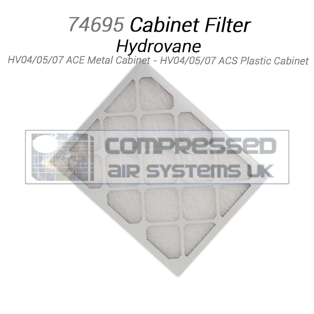 74695 Cabinet Filter Manufactured to Fit Hydrovane HV04/05/07 ACE Metal Cabinet/ HV04/05/07 ACS Plastic Cabinet