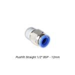 Pushfit Straight 1/2" - 12mm (Suitable for 12mm Nylon/ Polyurethane)