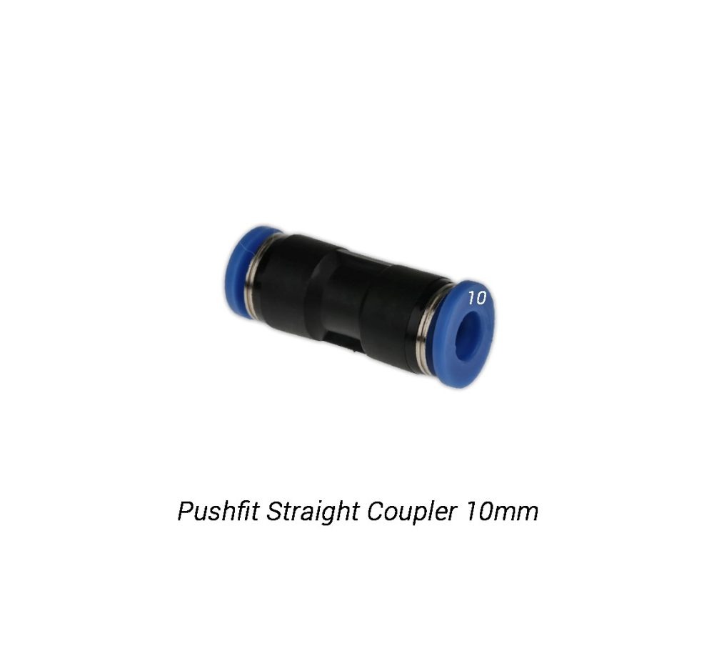 Pushfit Straight Coupler 10mm (Suitable for 10mm Nylon/ Polyurethane)