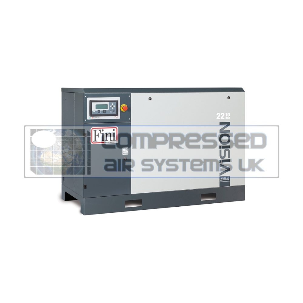 Vision Series (Range from 7.5 - 22 KW) - up to 97 CFM Available - Floor Mounted with Dryer + Pre & Final Filter