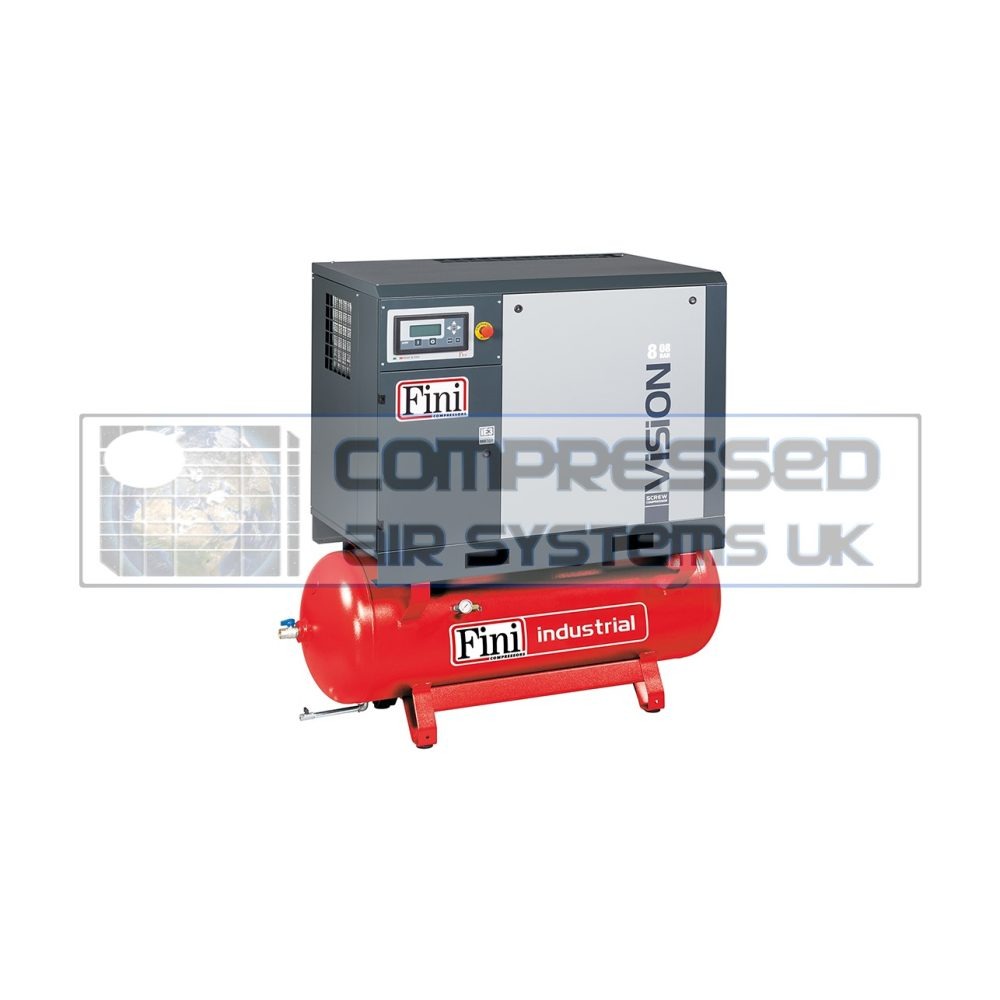 Vision Series (Range from 7.5 - 22 KW) - up to 97 CFM Available - With Receiver