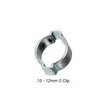 Zinc Plated Double Ear O Clip Part no: Z12 Size: 7/16" Range: 10-12MM