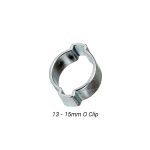Zinc Plated Double Ear O Clip Part no: Z15 Size: 9/16" Range: 13-15MM