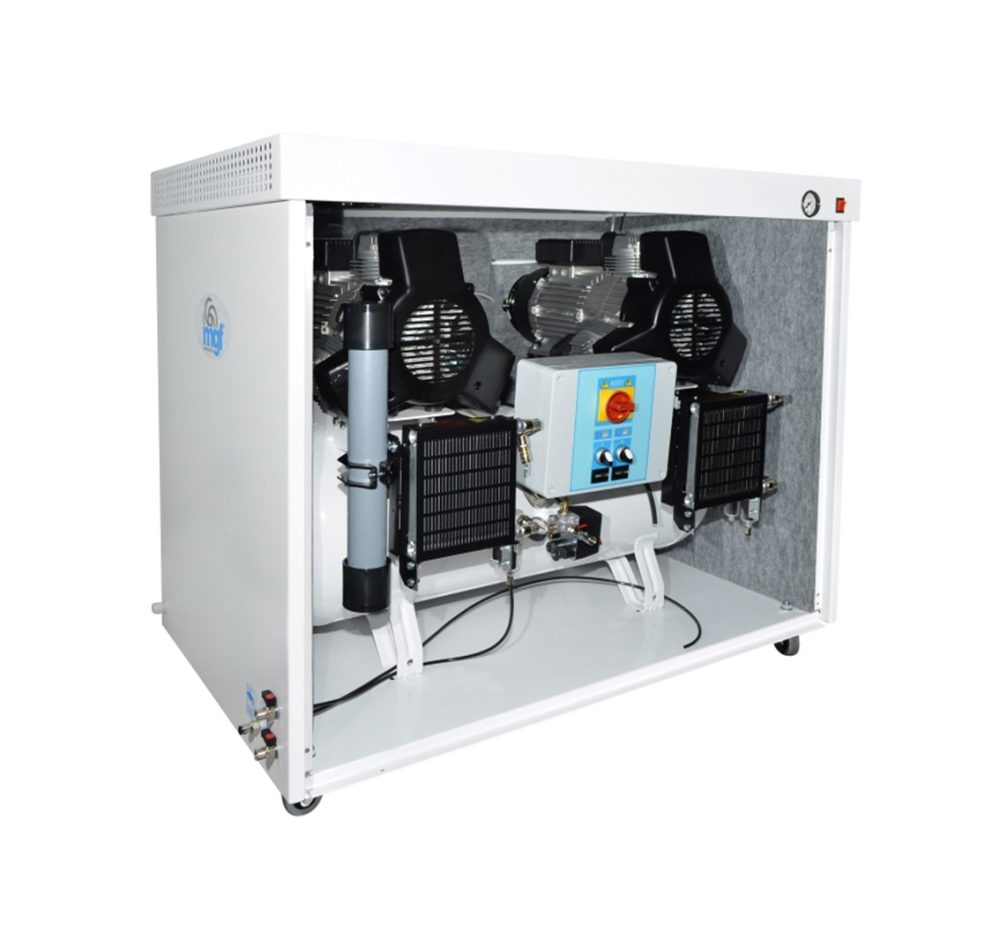CS100/50 Prime M Tandem Silenced Cabinet with Dryer (230 Volt) | 15.8 CFM Air Compressor with 90 Litre Receiver, Silenced Cabinet and Dryer