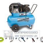 Kit 3 - to Include Nuair NB2800B/100/3M TECH PRO (230 Volt) Compressor, Sealey AHFC1038 Air Hose, Sealey SA9131 Blow Gun, Sealey SA9303 Tyre Inflator + Fittings