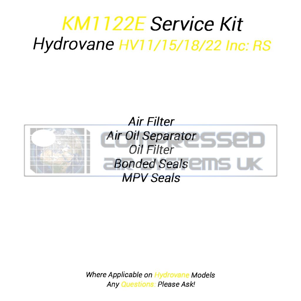 KM1122E Service & Separator Kit Manufactured to Fit Hydrovane HV11/15/18/22 Inc RS