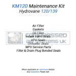 KM120 Maintenance Kit Manufactured to fit: Hydrovane 120/ 139