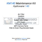 KM140 Maintenance Kit Manufactured to fit: Hydrovane 140/ 139
