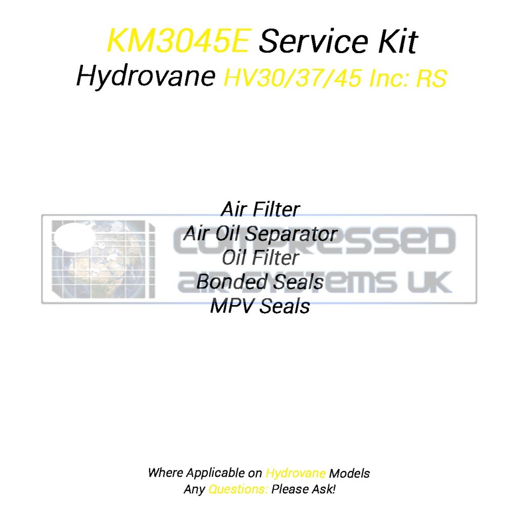 KM3045E Service & Separator Kit Manufactured to Fit Hydrovane HV30/37/45 INC RS
