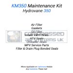 KM350 Maintenance Kit Manufactured to fit: Hydrovane 350
