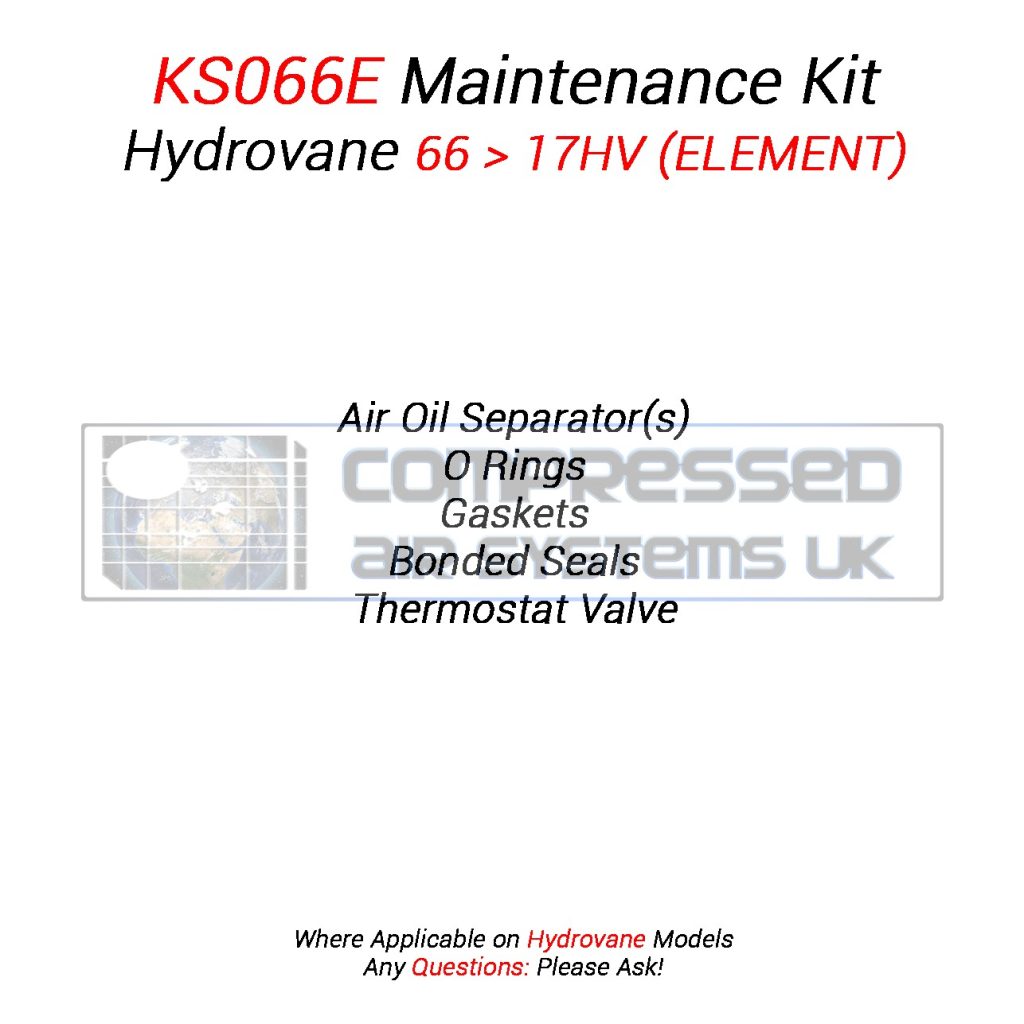 KS066E Separator Kit Manufactured to fit: Hydrovane 66 > 17HV (ELEMENT)