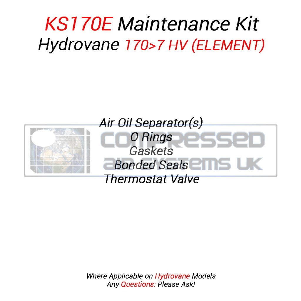 KS170E Separator Kit Manufactured to Fit Hydrovane 170>7 HV (ELEMENT)