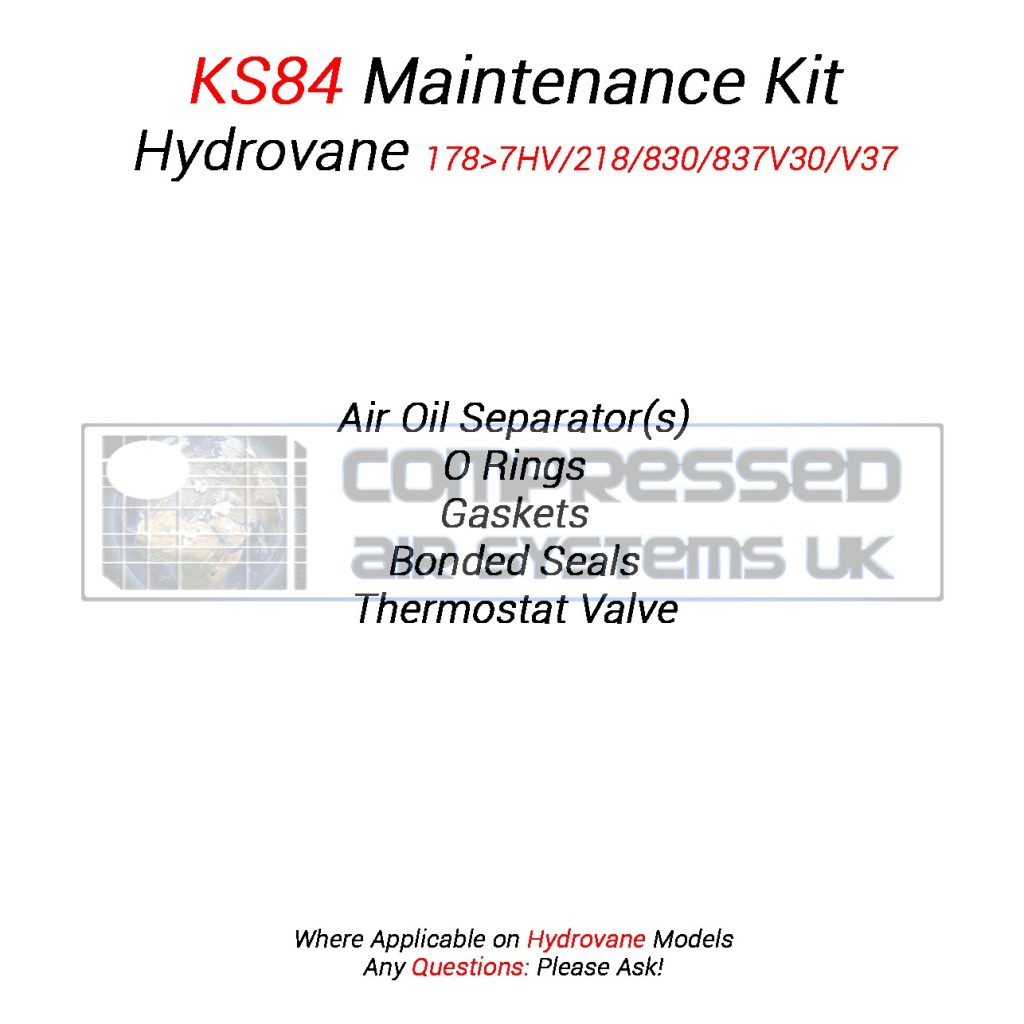 KS84 Separator Kit Manufactured to Fit Hydrovane 178>7HV/218 /830/837 V30/V37