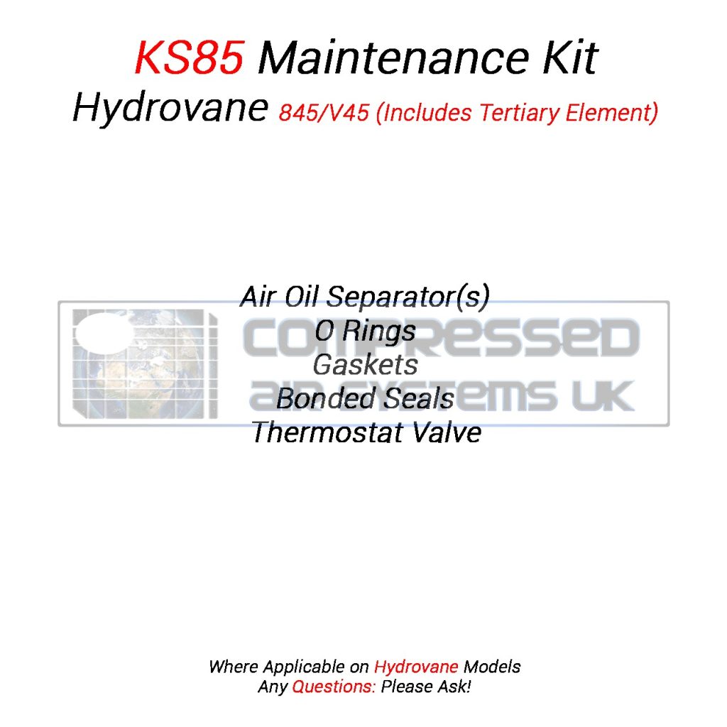 KS85 Separator Kit Manufactured to Fit Hydrovane 845/V45 (Includes Tertiary Element)