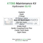 KT066 Top Up (8000/ Overhaul) Kit Manufactured to fit: Hydrovane 66/ 45