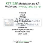 KT1122E Top Up (8000/ Overhaul) Kit Manufactured to Fit Hydrovane HV11/15/18/22 Inc RS