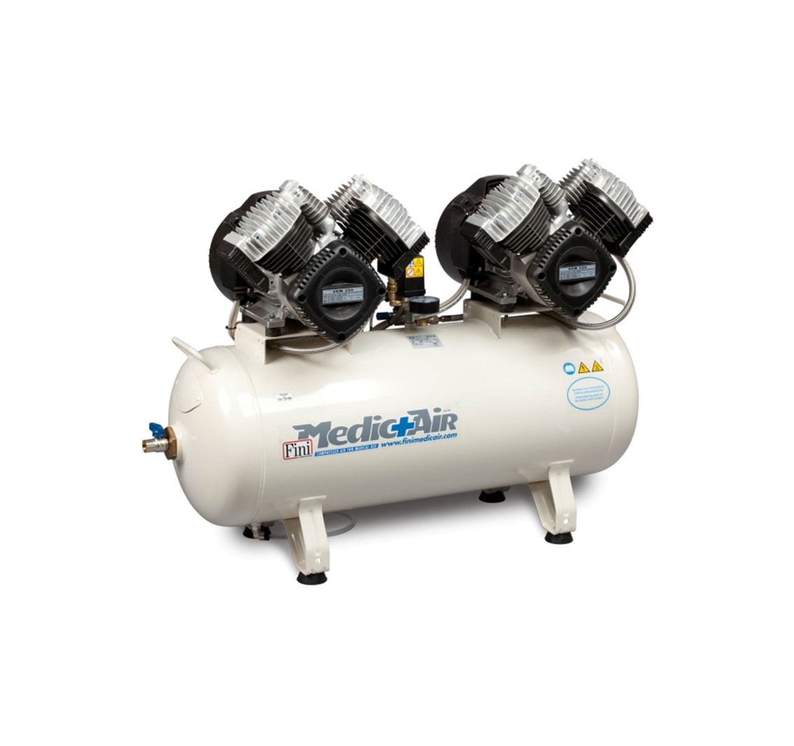 Medic+Air MED640-90F-6 T (400 Volt) | 16.6 CFM Tandem Air Compressor with 90 Litre Receiver
