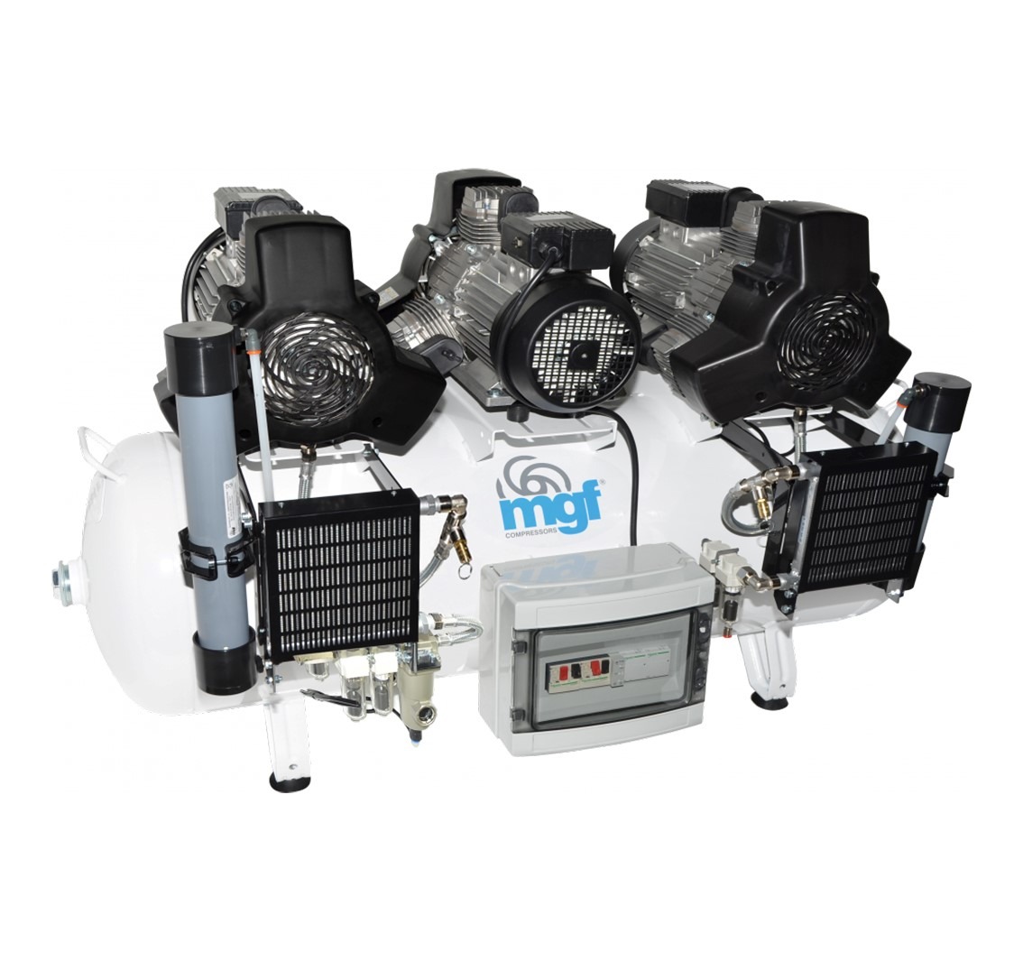 MGF 200/75 Tandem Prime M With Dryer (400 Volt) | 23 CFM Air Compressor with 200 Litre Receiver & Dryer