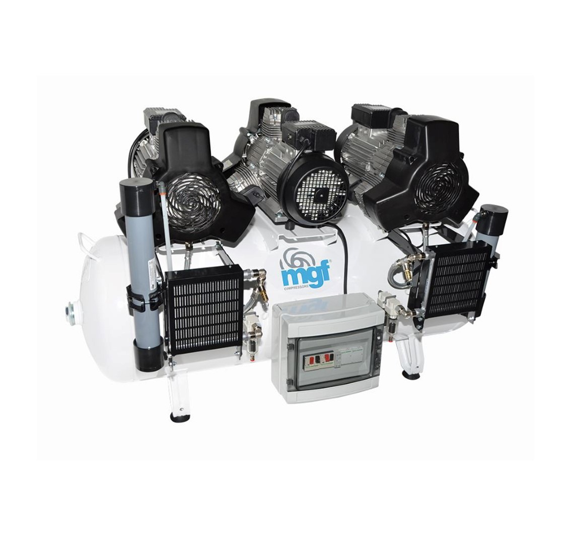 MGF 200/75 TRIO PRIME T3 (400 Volt) | 25.4 CFM Trio Air Compressor with 200 Litre Receiver