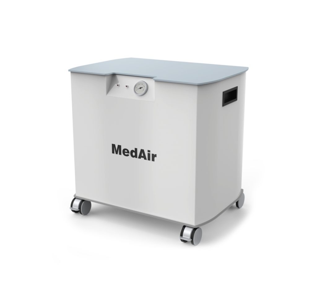 MGF MEDAIR 3, OIL FREE COMPRESSOR FOR AIR VENTILATORS (230 Volt) | 1.8 CFM Oil Free Air Compressor with 3 Litre Receiver