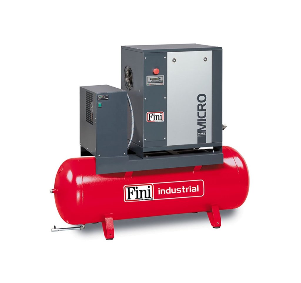Fini MICRO 5.510-270 ES (With Controller) (415 Volts) | 22.9 CFM Rotary Screw Air Compressor with Dryer
