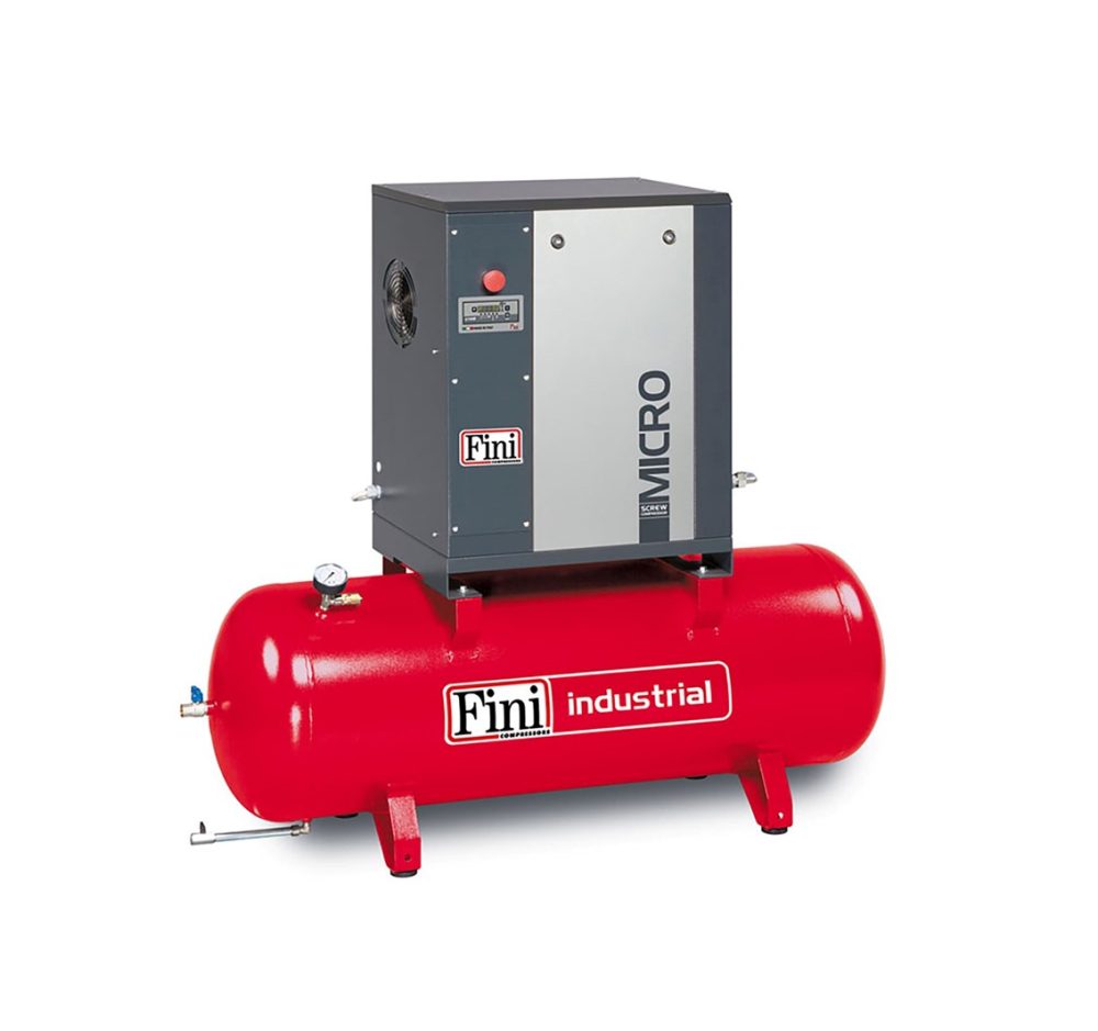 Micro Rotary Screw Air Compressor with Receiver and Dryer