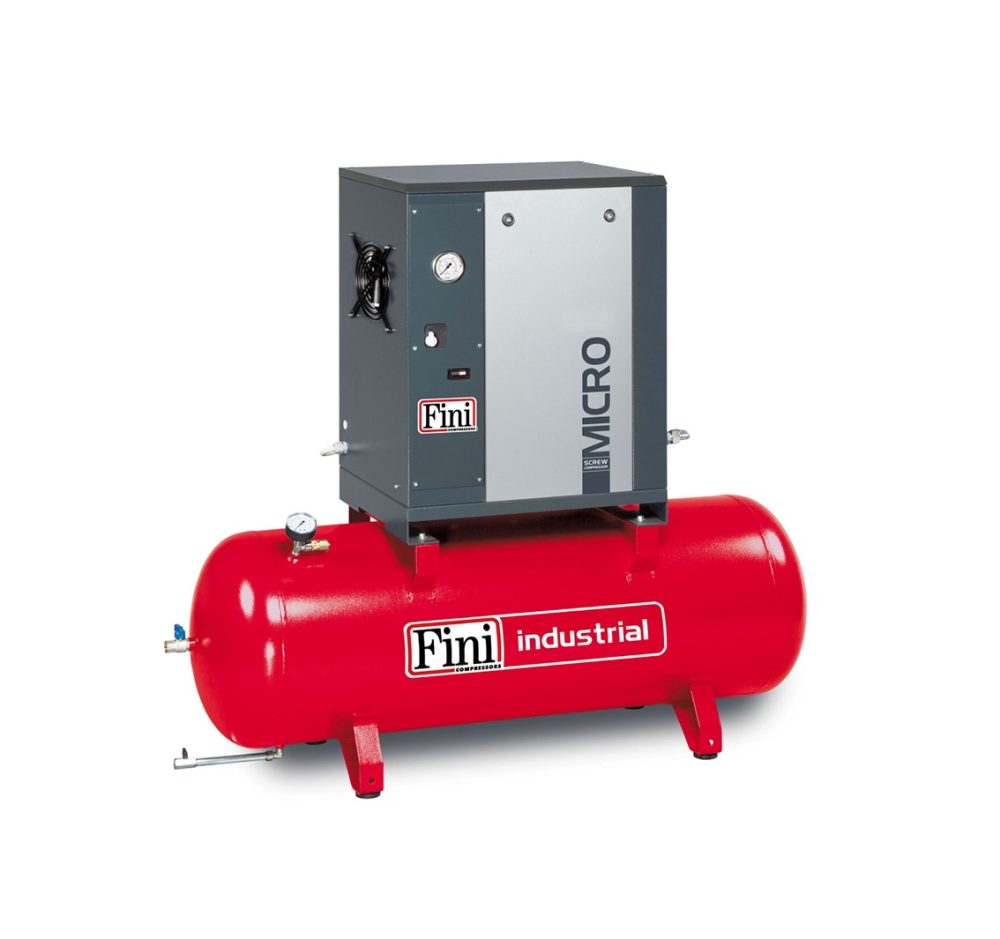 Micro Rotary Screw Air Compressor with Receiver and Dryer