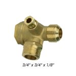 Non Return Valve (NRV) 3/4" M X 3/4" M X 1/8" F 16 BAR (NB10/AB100)/ s-4101335