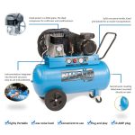 Nuair NB3800B/3M/100 Q TECH PRO UK (230 Volt) (13 Amp) | 13.06 CFM Piston Air Compressor