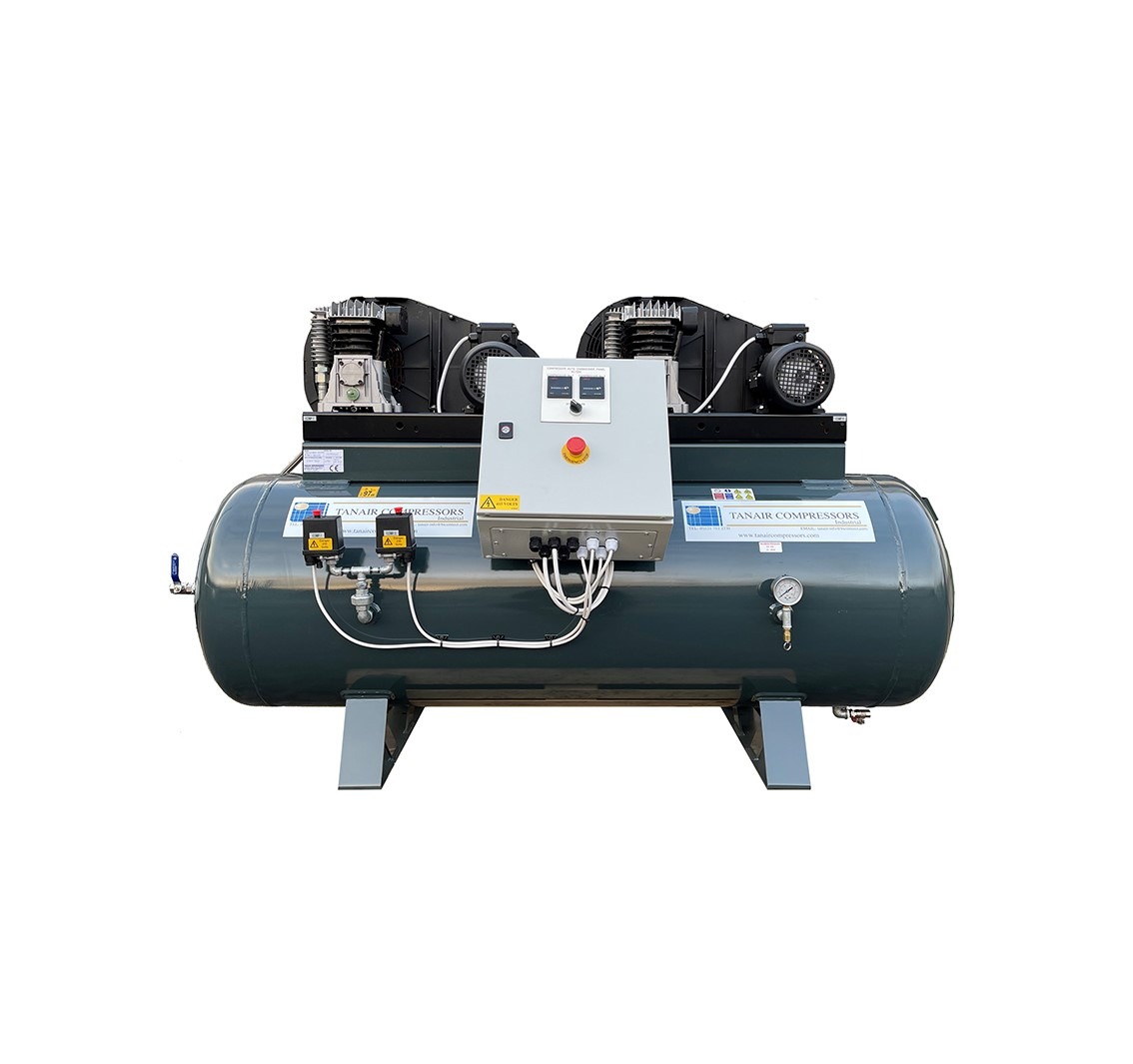 Tanair TAN3BD-500/1SD | 30 CFM Semi Duplex Air Compressor 500 Litre Receiver 230 Volt