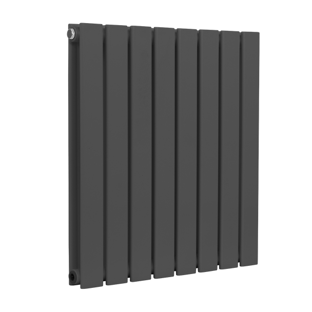 Sealey DH339 | Baridi Horizontal Radiator Contemporary Double Flat Panel Design 600 x 560mm ? Anthracite