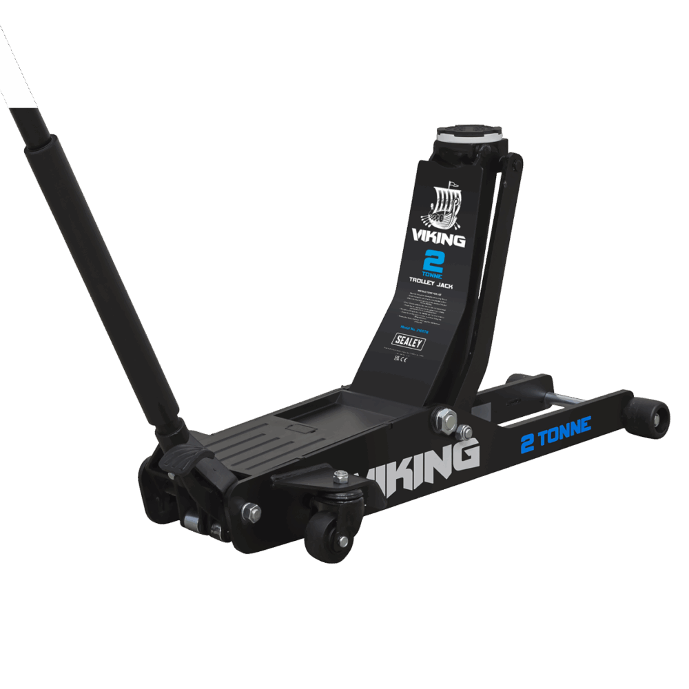 Sealey 2100TB | Viking Low Profile Professional Long Reach Trolley Jack with Rocket Lift 2 Tonne