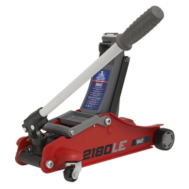 Sealey 2180LE | 180? Handle Low Profile Short Chassis Trolley Jack 2 Tonne - Red