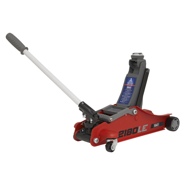 Sealey 2180LE | 180? Handle Low Profile Short Chassis Trolley Jack 2 Tonne - Red