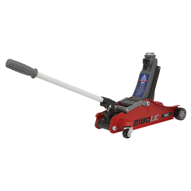 Sealey 2180LE | 180? Handle Low Profile Short Chassis Trolley Jack 2 Tonne - Red