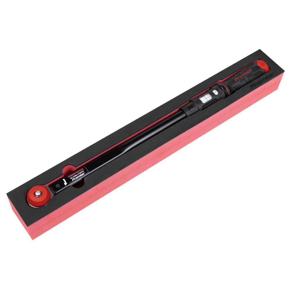 Sealey STW925 | Premier Black Calibrated Micrometer Torque Wrench with 1/2″Sq Push Through Drive 60 320Nm