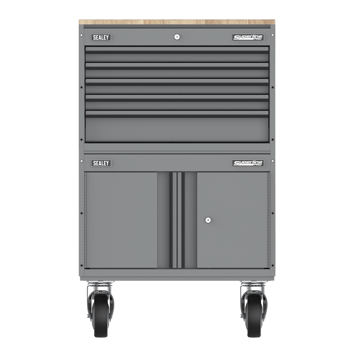 Sealey APMSCCOMBO7 | Superline PRO® Storage System with Rubber Wood Worktop 678mm