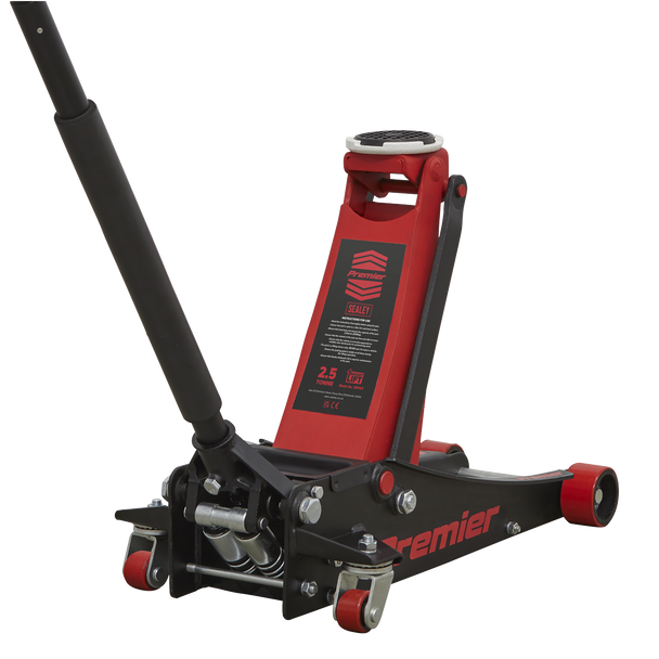 Sealey 2501LE | Premier Low Profile with Rocket Lift Trolley Jack 2.5 Tonne