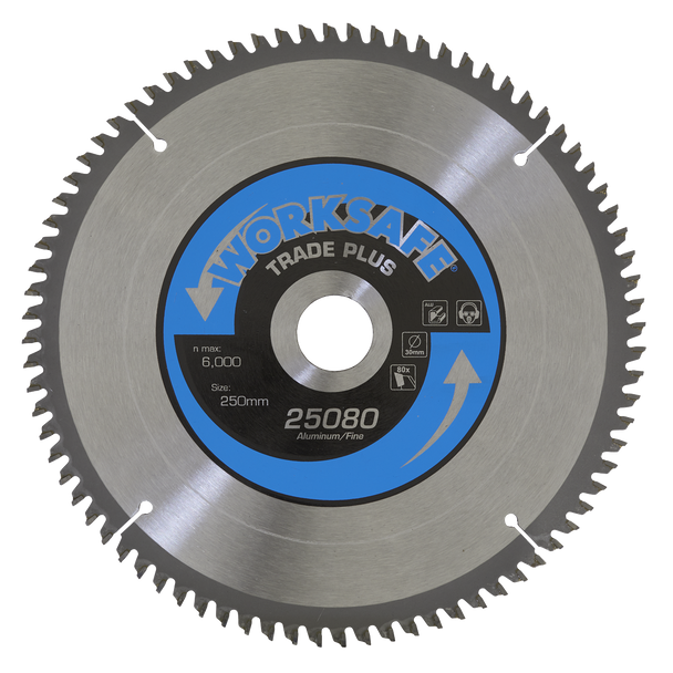 Sealey 25080/Ali | Worksafe? Aluminium Cutting TCT Saw Blade 250 x 30mm 80tpu
