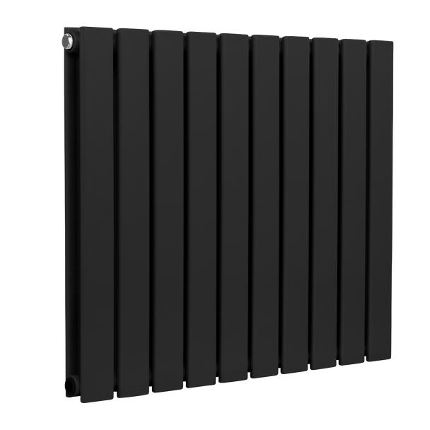 Sealey DH345 | Baridi Horizontal Radiator Contemporary Double Flat Panel Design 600 x 700mm ? Black