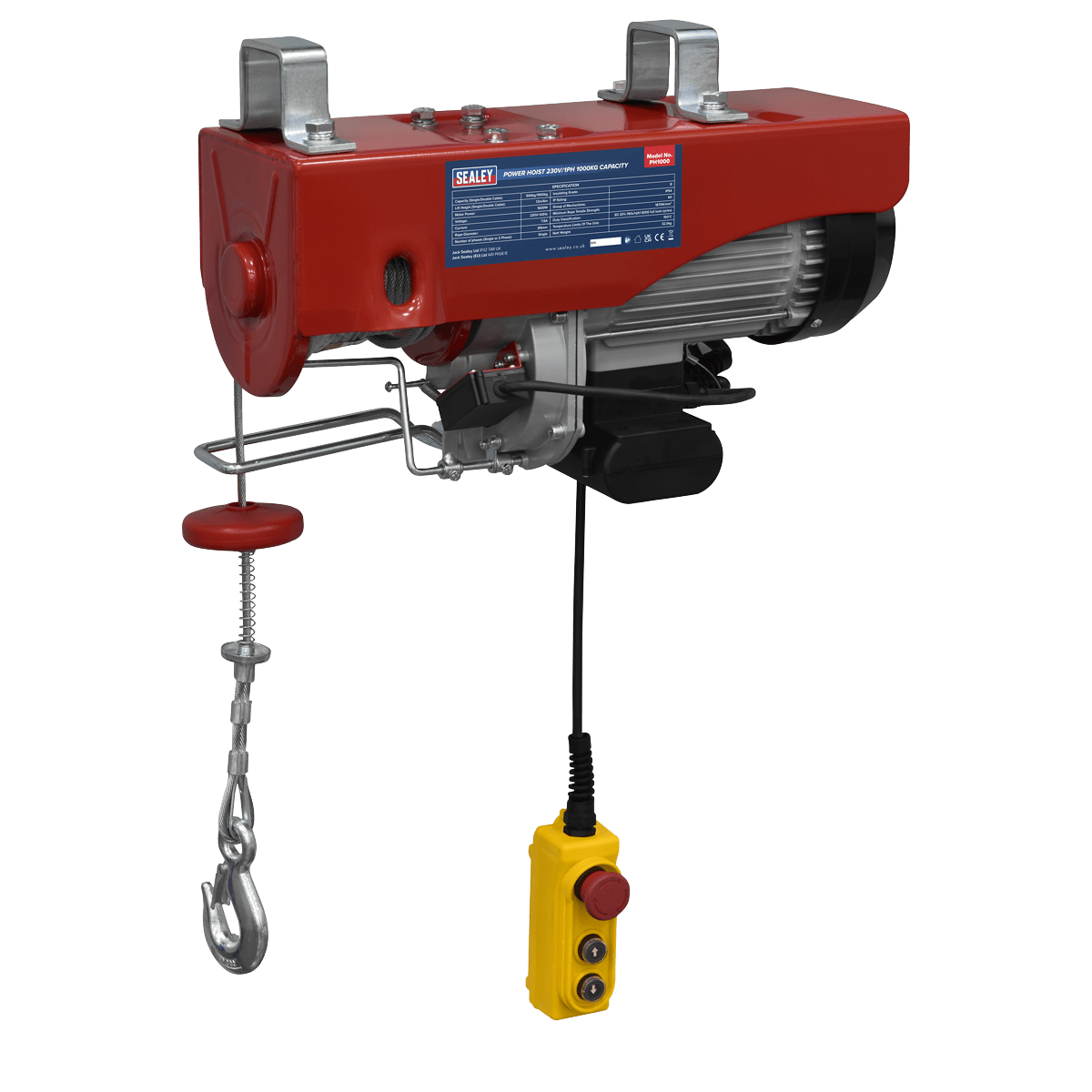 Sealey PH1000 | Power Hoist 230V/1ph 1000kg Capacity