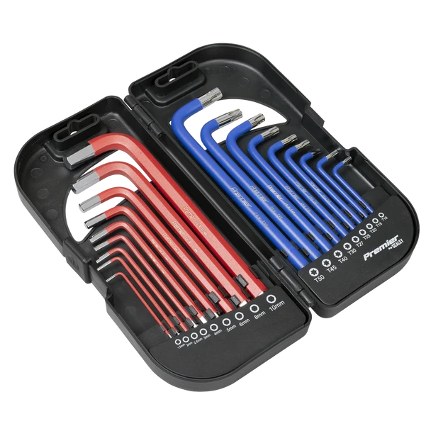 Sealey AK7176 | Premier Long Anti-Slip TRX-Star* & Ball-End Hex Key Set 18pc