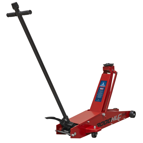 Sealey 3000HLC | Premier Long Reach High Lift Trolley Jack 3 Tonne
