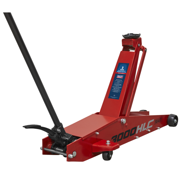 Sealey 3000HLC | Premier Long Reach High Lift Trolley Jack 3 Tonne