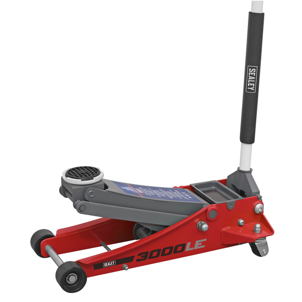 Sealey 3000LE | Low Profile Trolley Jack with Rocket Lift 3 Tonne - Red