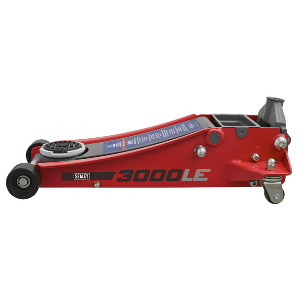 Sealey 3000LE | Low Profile Trolley Jack with Rocket Lift 3 Tonne - Red