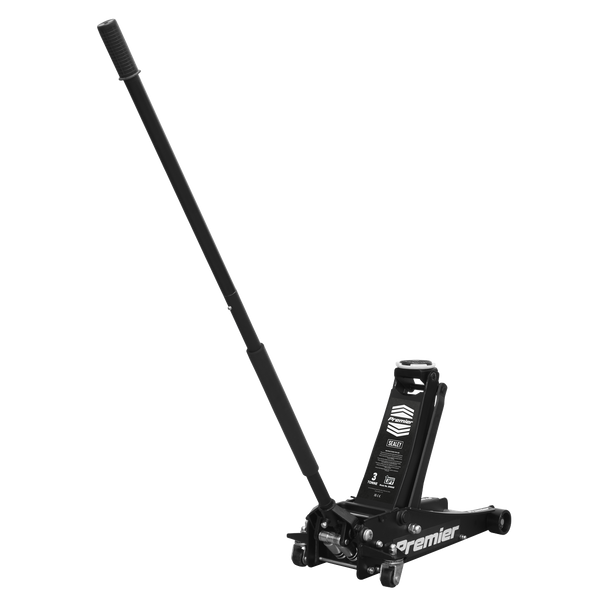 Sealey 3040AB | Premier Low Profile Trolley Jack with Rocket Lift 3 Tonne - Black